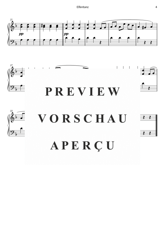 Produktgalerie: Seite 6 von 6 Elfentanz - op. 12 Nr. 4 - Leicht spielbare Klavierfassung, , Klavier Solo