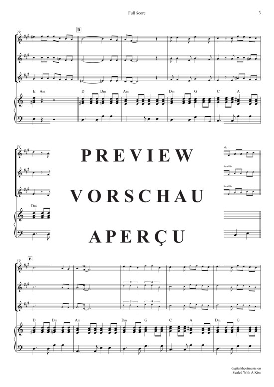 Product gallery: Page 4 of 16 Sealed With A Kiss (Saxophon Trio AAA(T) , Donovan, Jason,  + piano)