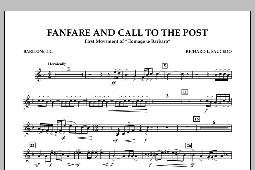 Produktbild zu: Fanfare and Call to the Post - Baritone T.C.