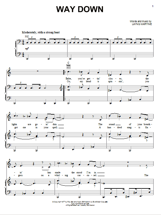 Produktgalerie: Seite 1 von 1 Way Down, Elvis Presley, Gesang, Gitarre, Klavier