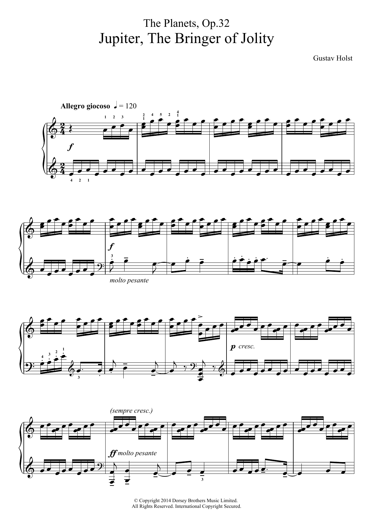 Produktbild zu: The Planets, Op. 32: Jupiter, the Bringer of Jollity