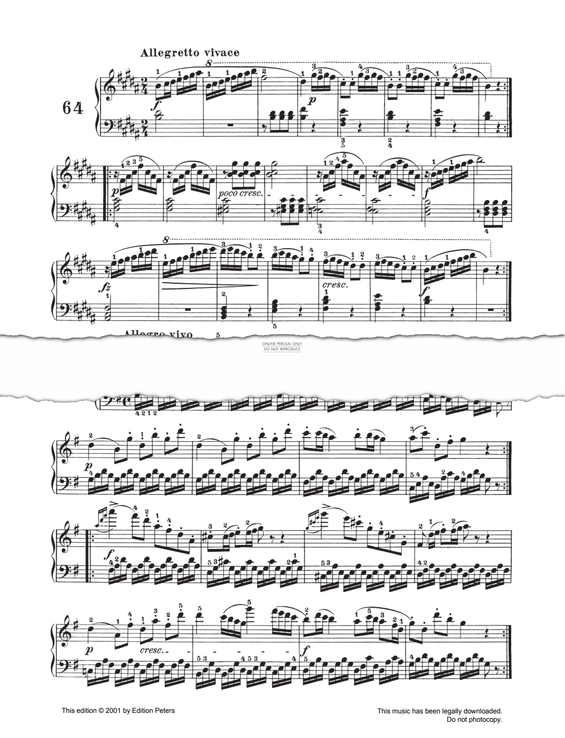 Produktgalerie: Seite 1 von 1 Allegro Vivo Op. 139 No. 65, Carl Czerny, Klavier