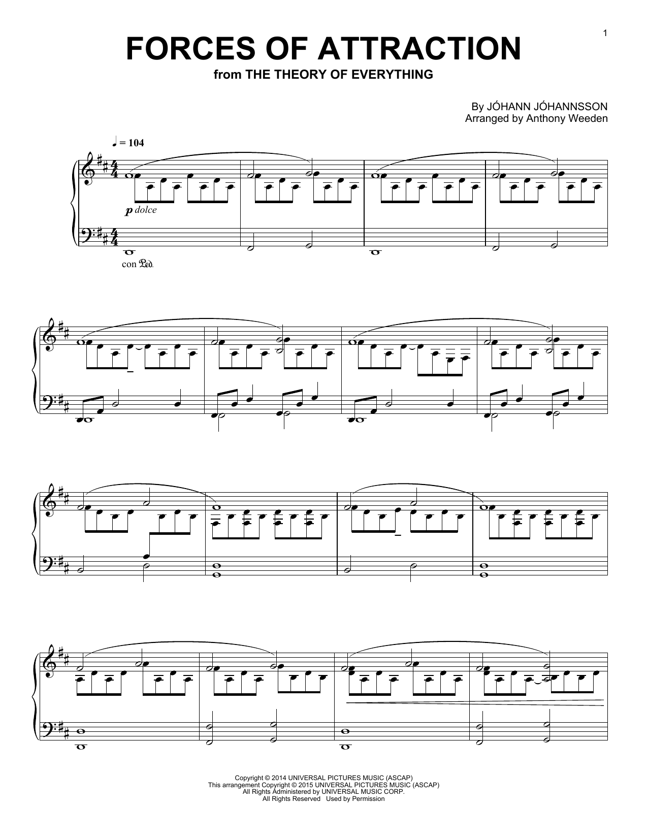 Produktbild zu: Forces Of Attraction (from The Theory Of Everything)