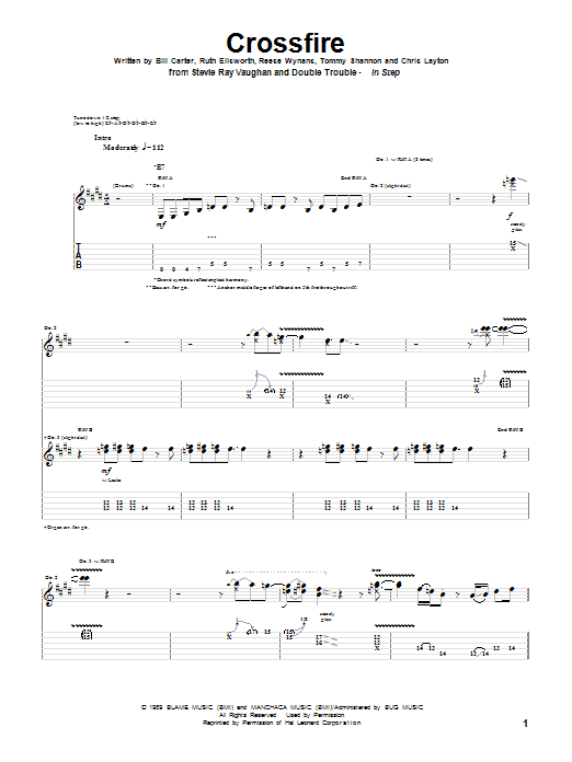 Product gallery: Page 1 of 1 Crossfire, Stevie Ray Vaughan