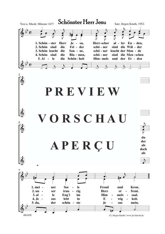 Produktgalerie: Seite 1 von 1 Schönster Herr Jesu, , Frauenchor SAA