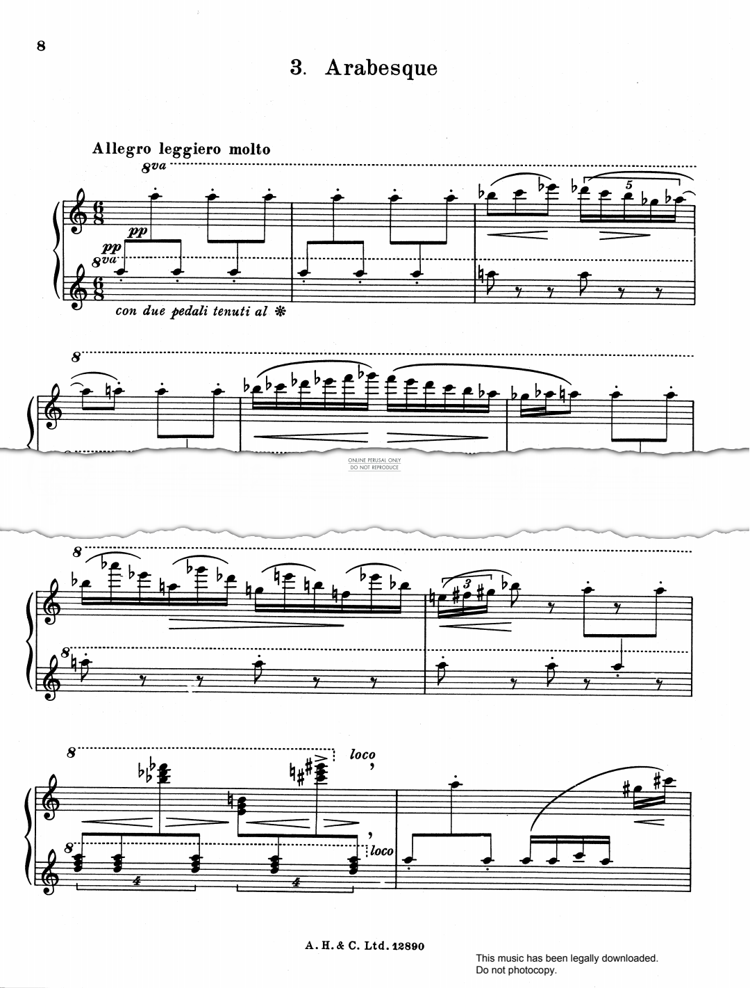 Produktbild zu: Arabesque (from 'Dance Suite')