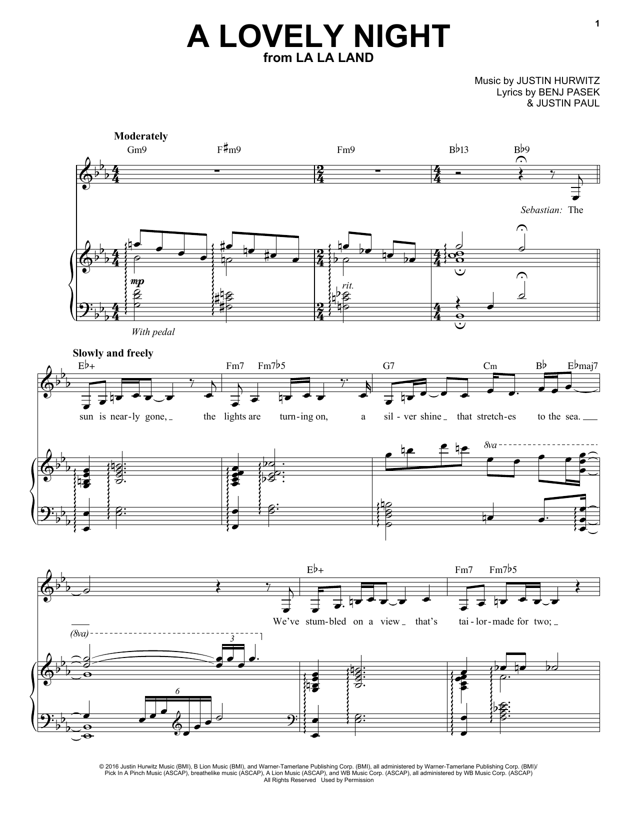 Produktbild zu: A Lovely Night (from La La Land)