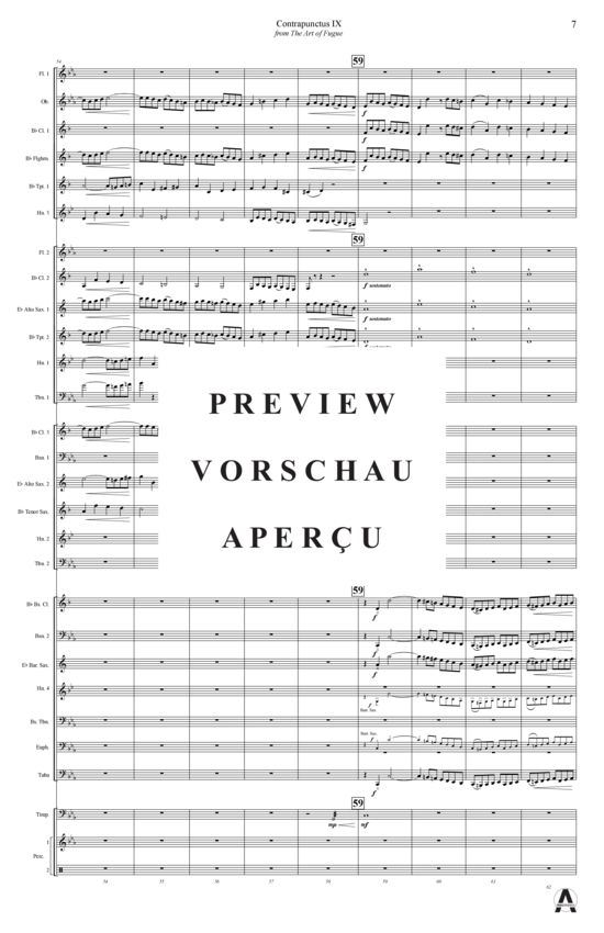 Produktgalerie: Seite 10 von 18 Contrapunctus 9 aus Kunst der Fuge , , (Concert Band)