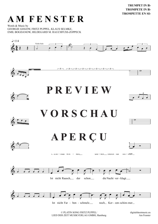 gallery: Am Fenster , City, (Trompete in B)