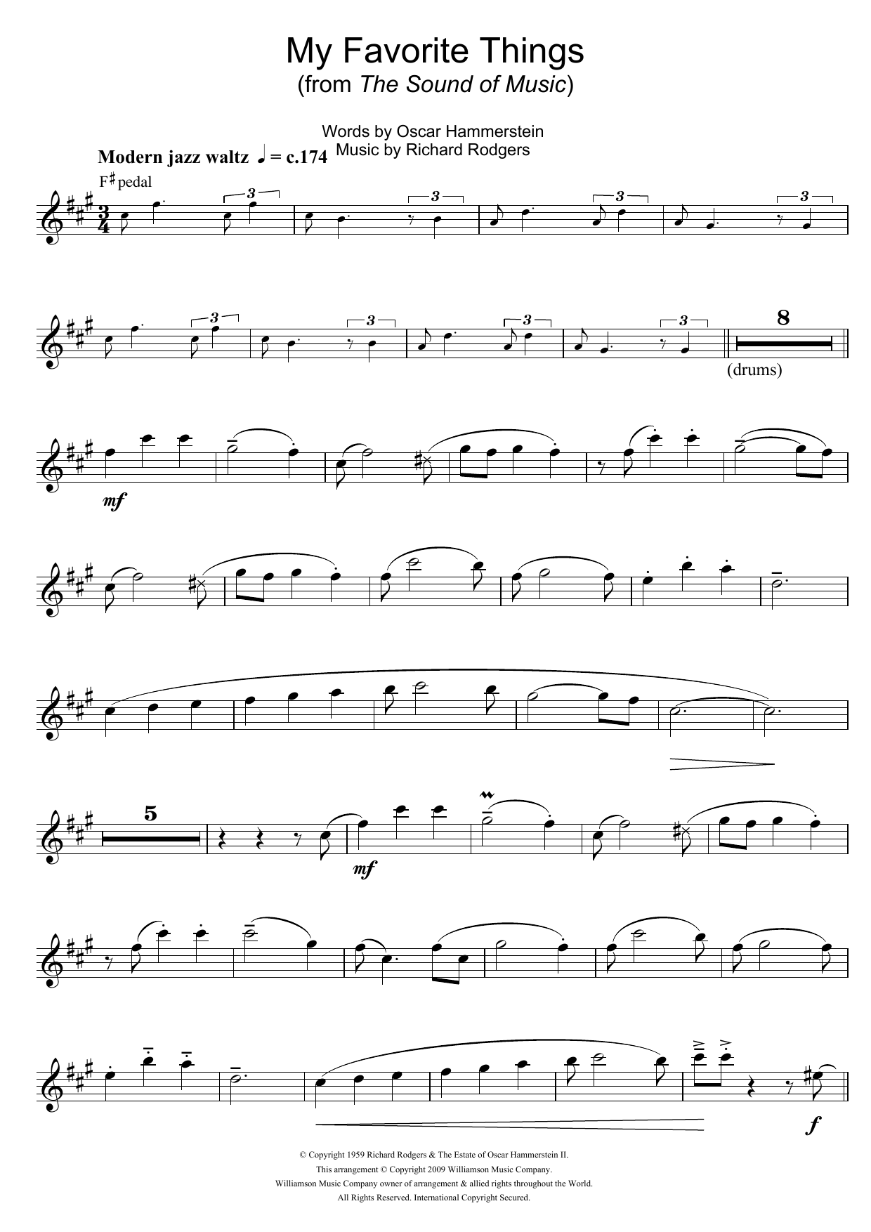 Product gallery: Page 1 of 1 My Favorite Things (from The Sound Of Music), Rodgers & Hammerstein