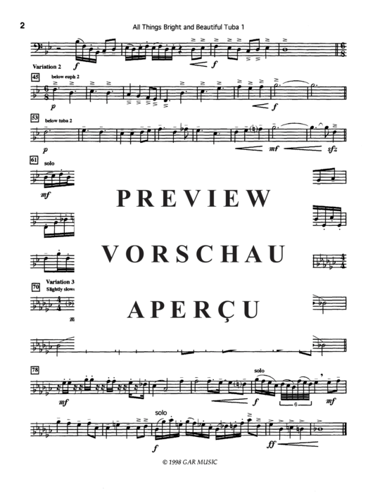 gallery: All Things Bright and Beautiful , , (Tuba Quartett EETT)