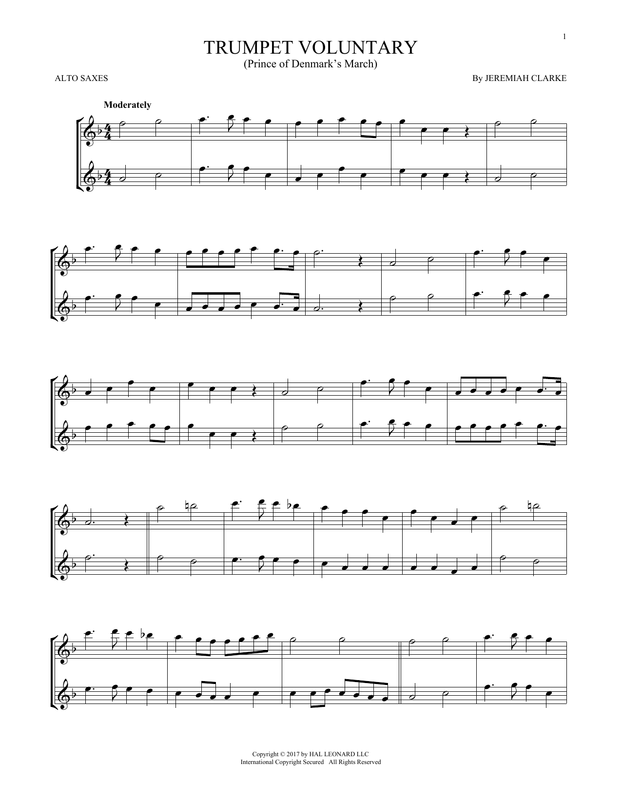 Product gallery: Page 1 of 1 Trumpet Voluntary, Jeremiah Clarke
