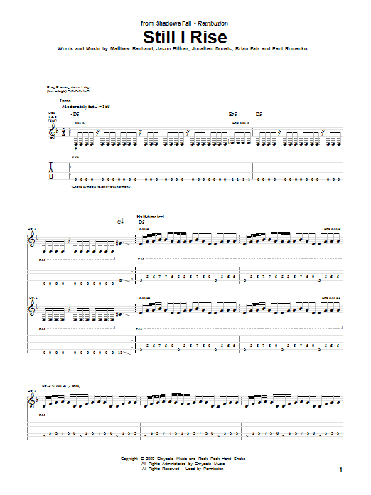 Produktgalerie: Seite 1 von 1 Still I Rise, Shadows Fall, Gitarre