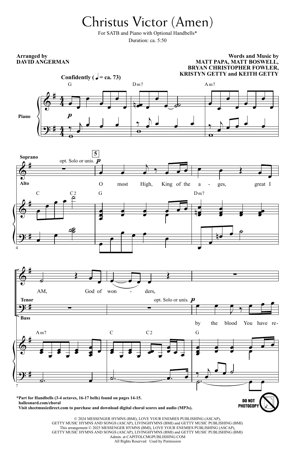 Product gallery: Page 1 of 1 Christus Victor (Amen) (arr. David Angerman), Keith & Kristyn Getty