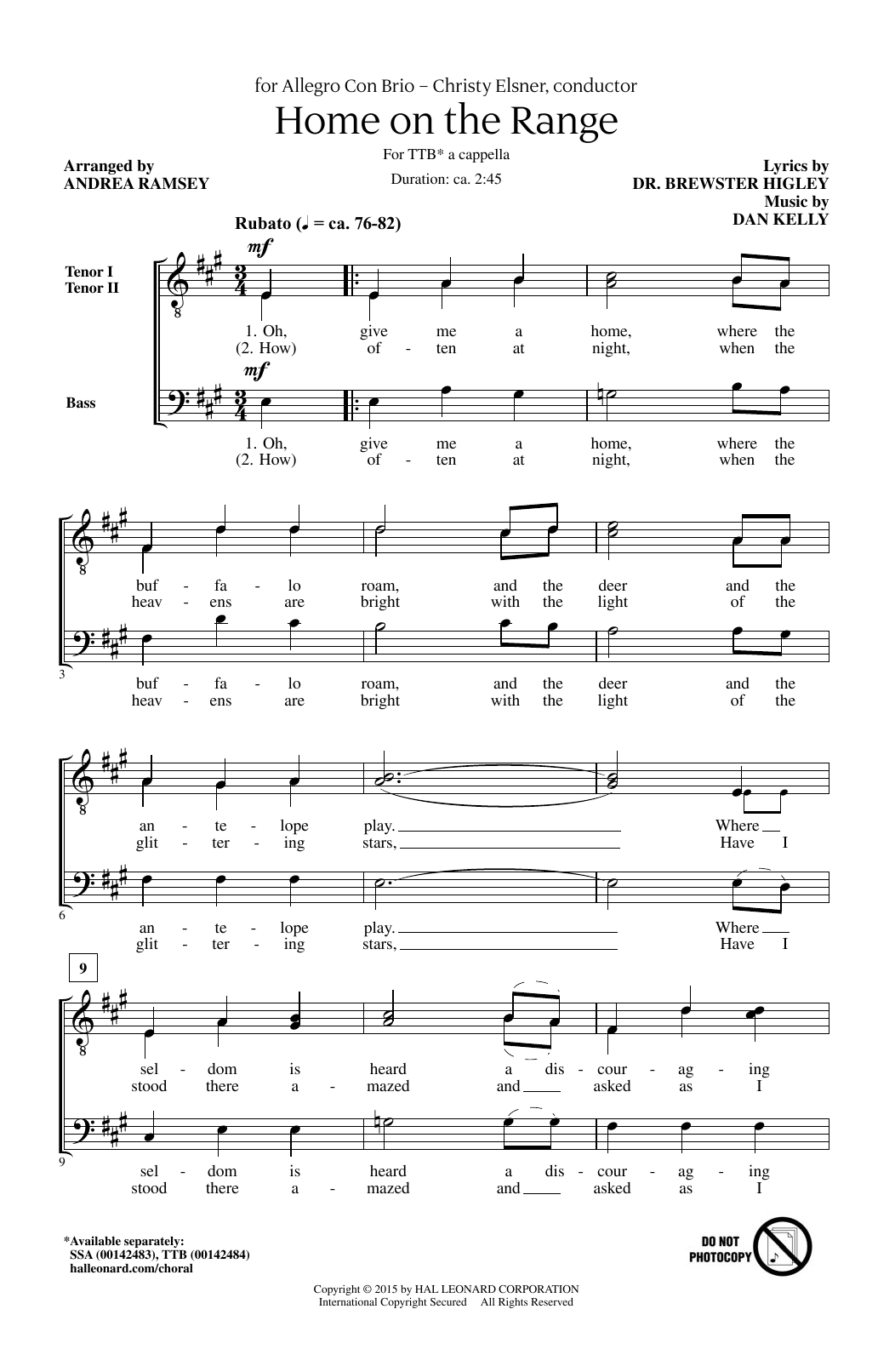 Produktgalerie: Seite 1 von 1 Home On The Range, Andrea Ramsey, Chor