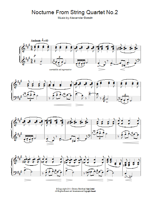 Product picture to: Nocturne From String Quartet No.2