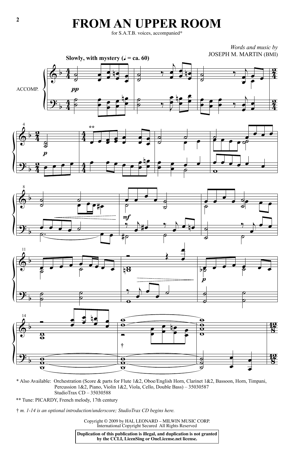 Produktbild zu: From An Upper Room