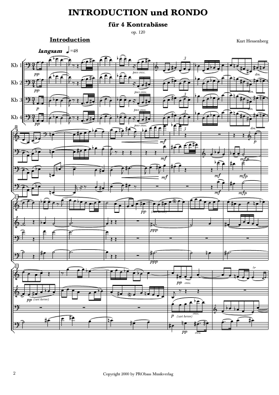 gallery: Introduction und Rondo Op. 120, , Double Bass Quartet