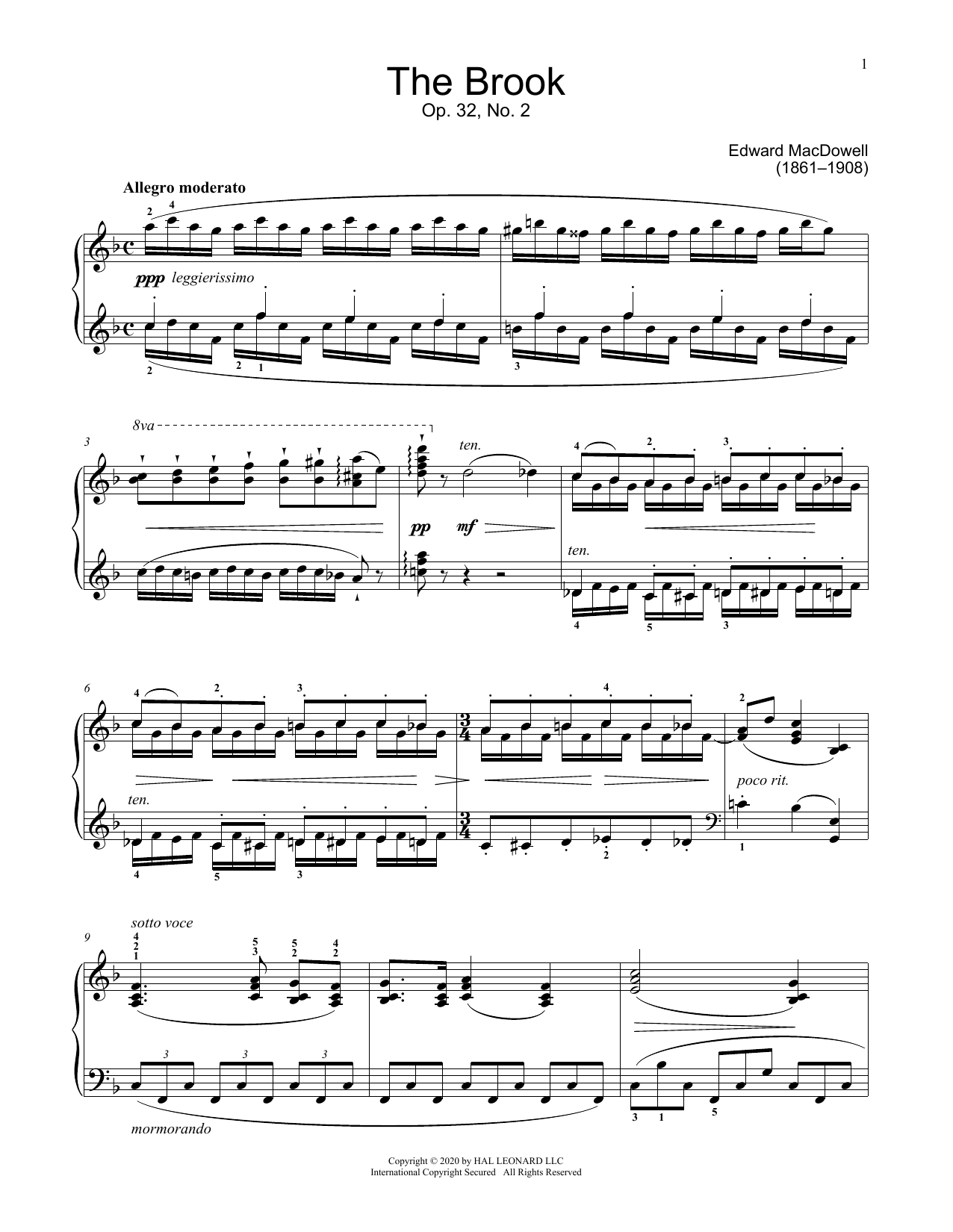 Product picture to: The Brook, Op. 32, No. 2