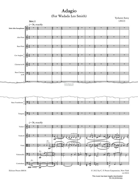 Product gallery: Page 1 of 1 Adagio (For Wadada Leo Smith), Tyshawn Sorey