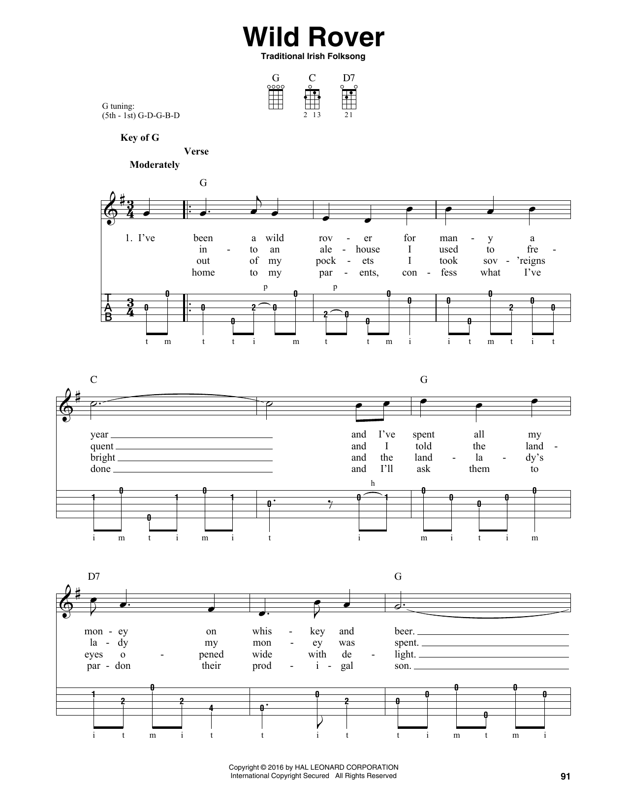 Product gallery: Page 1 of 1 Wild Rover, Traditional Irish Folk Song