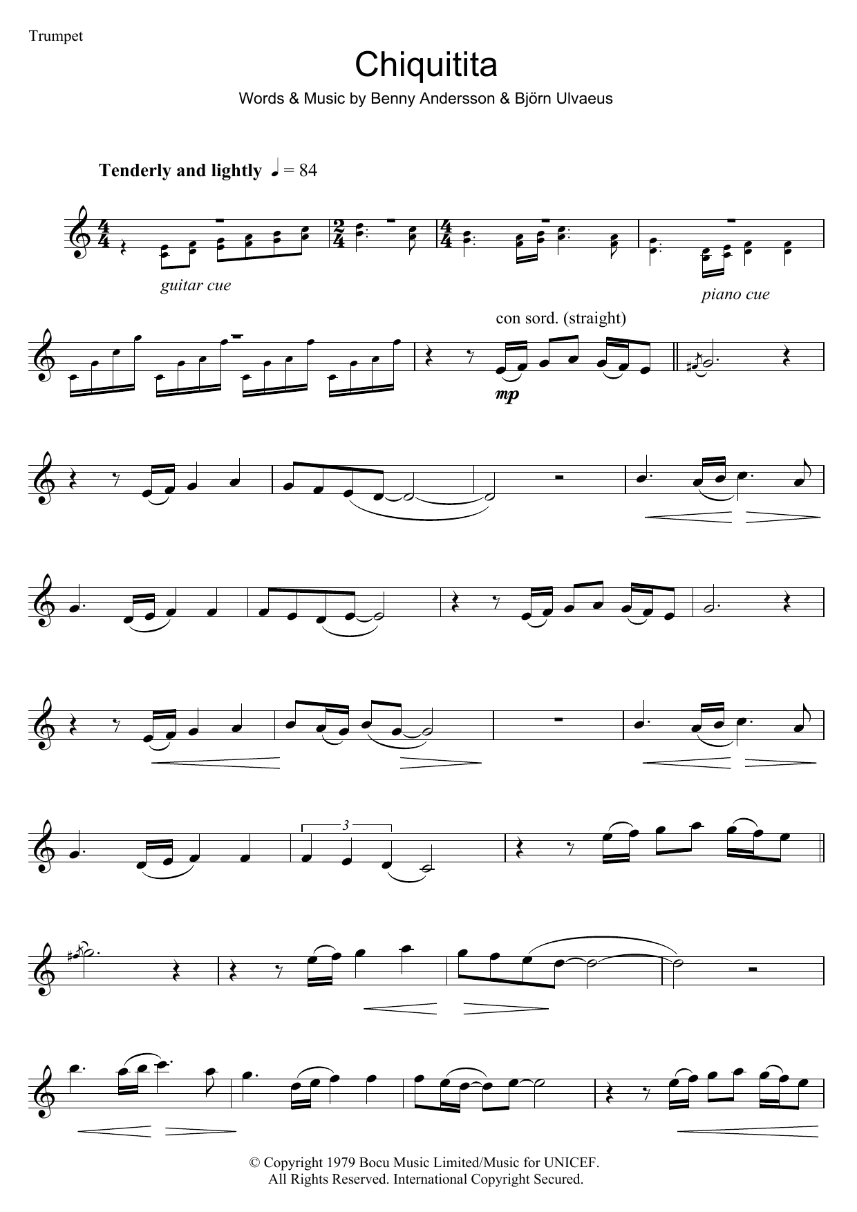 Produktgalerie: Seite 1 von 1 Chiquitita, ABBA, Trompete