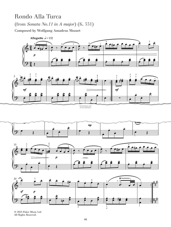 Produktbild zu: Rondo Alla Turca (from Sonata No. 11 in A Major) (K331)