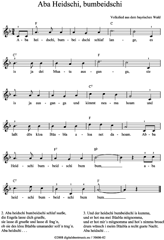 Product picture to: Aba heidschi, bum beidschi Weihnachtslied