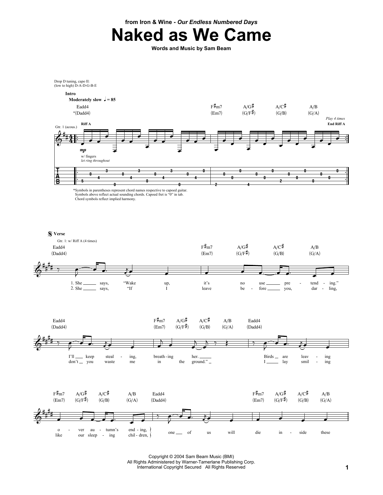 Produktbild zu: Naked As We Came