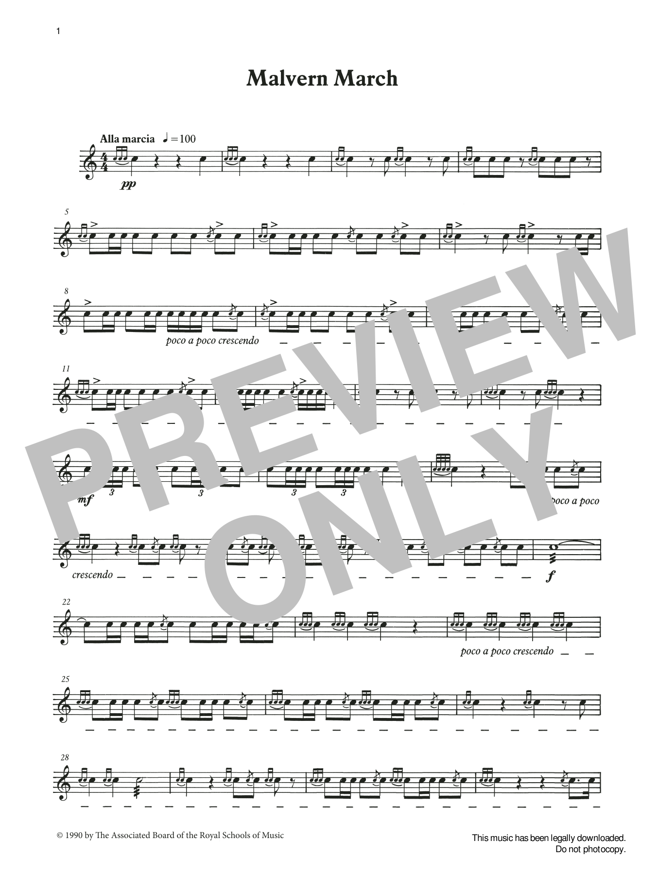 Produktgalerie: Seite 1 von 1 Malvern March from Graded Music for Snare Drum, Book III, Ian Wright and Kevin Hathaway, Percussion