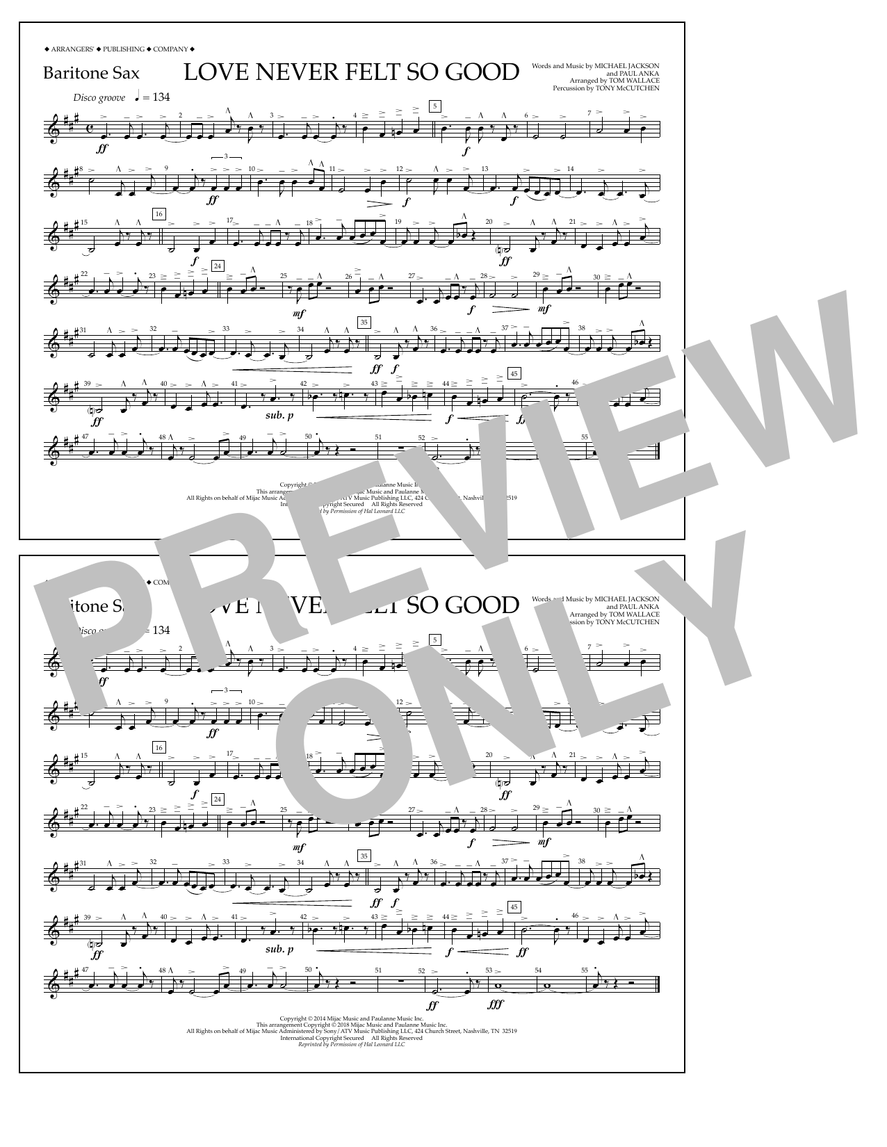 Produktbild zu: Love Never Felt So Good - Baritone Sax