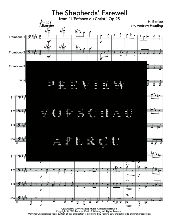 Produktgalerie: Seite 5 von 11 Shepherd´s Farewell, , (Blechbläser Quartett 3x Posaune + Tuba)