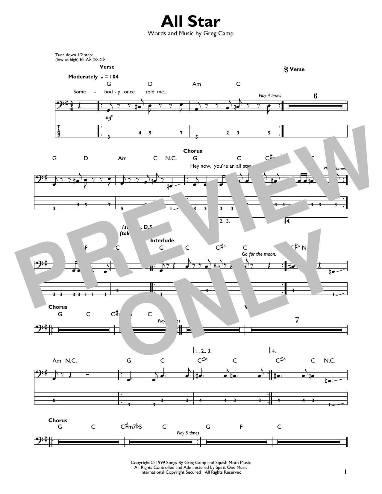 Produktgalerie: Seite 1 von 1 All Star, Smash Mouth, E-Bass, Gitarre