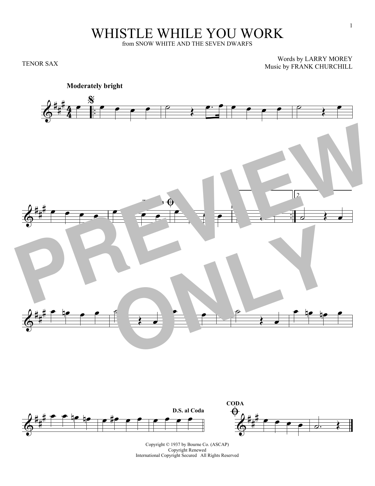 Product gallery: Page 1 of 1 Whistle While You Work (from Snow White And The Seven Dwarfs), Larry Morey & Frank Churchill