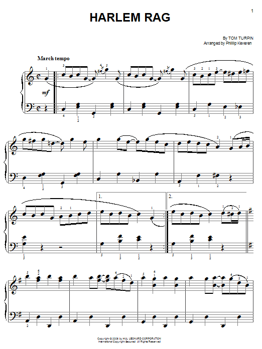Product picture to: Harlem Rag (arr. Phillip Keveren)
