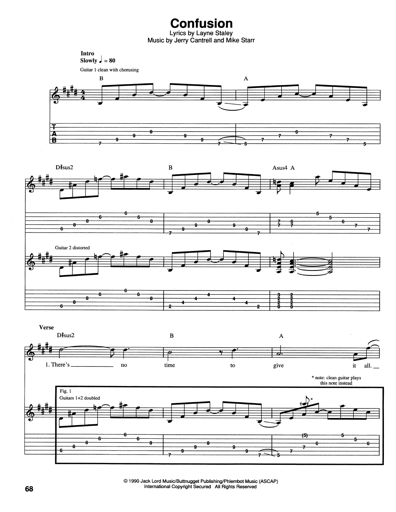 Produktgalerie: Seite 1 von 1 Confusion, Alice In Chains, Gitarre