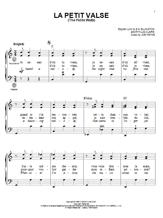 Product gallery: Page 1 of 1 The Petite Waltz, Joe Heyne