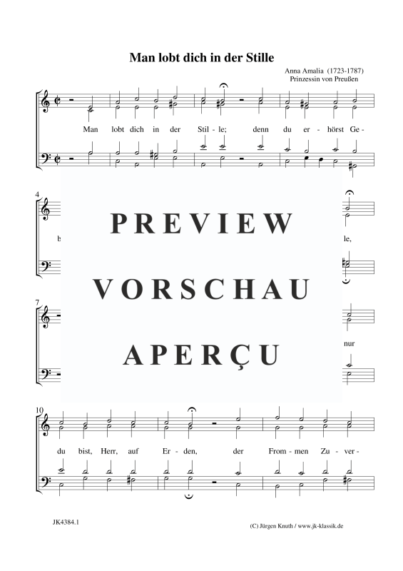 Produktgalerie: Seite 1 von 3 Man lobt dich in der Stille, , Gemischter Chor