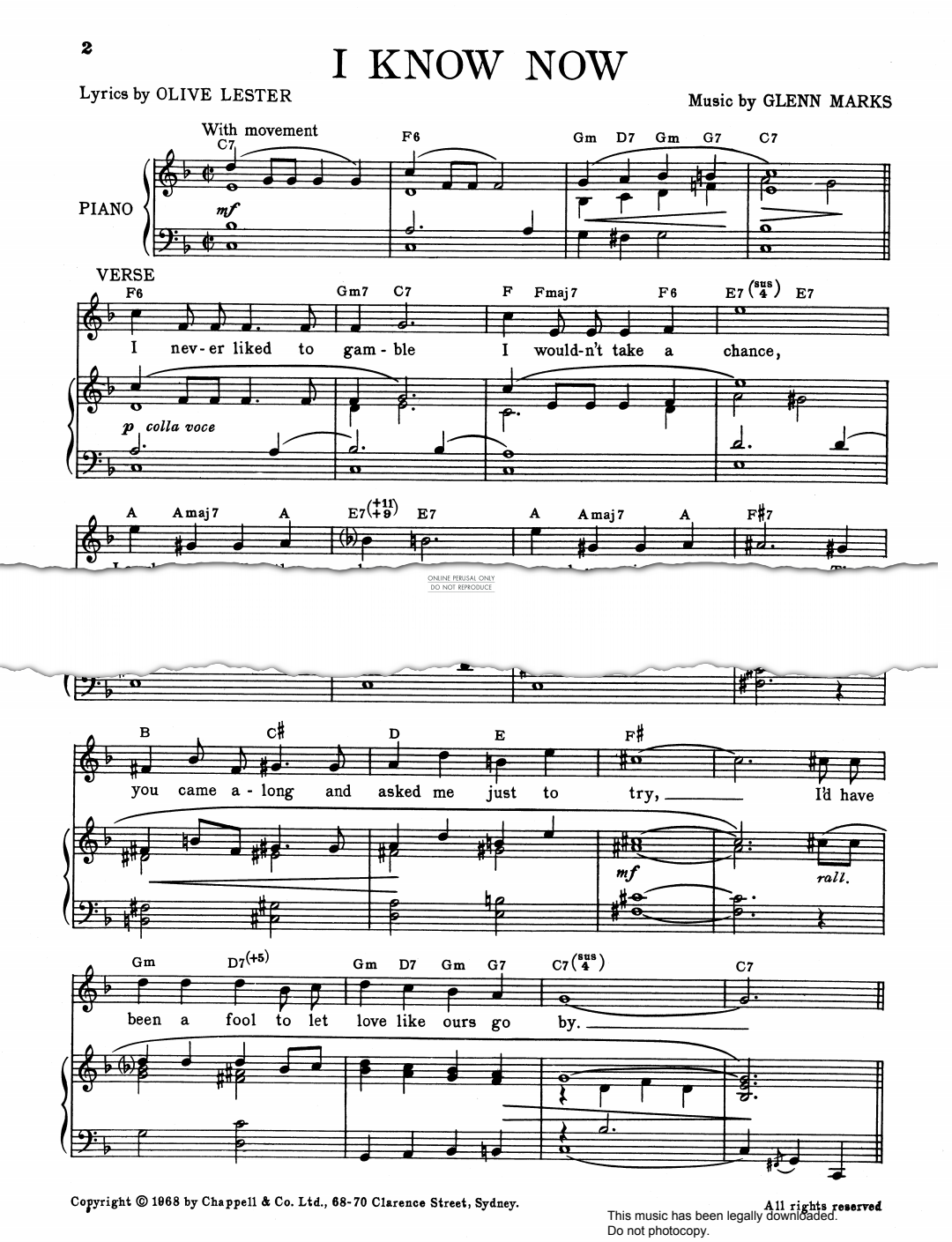 Product gallery: Page 1 of 1 I Know Now, Glenn Marks