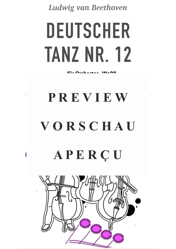 Produktgalerie: Seite 2 von 11 Deutscher Tanz Nr. 12, , Jugendkammerorchester