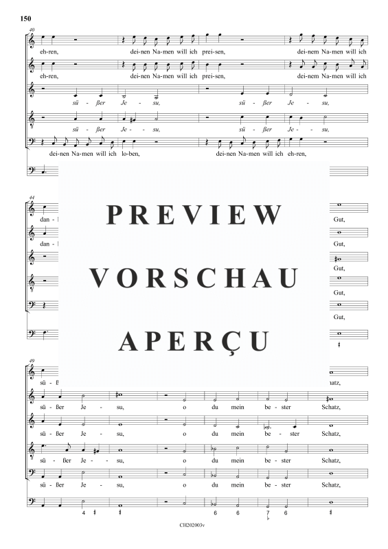gallery: Süßer Jesu, meine Freude , , (Gemischter Chor 5-stimmig)