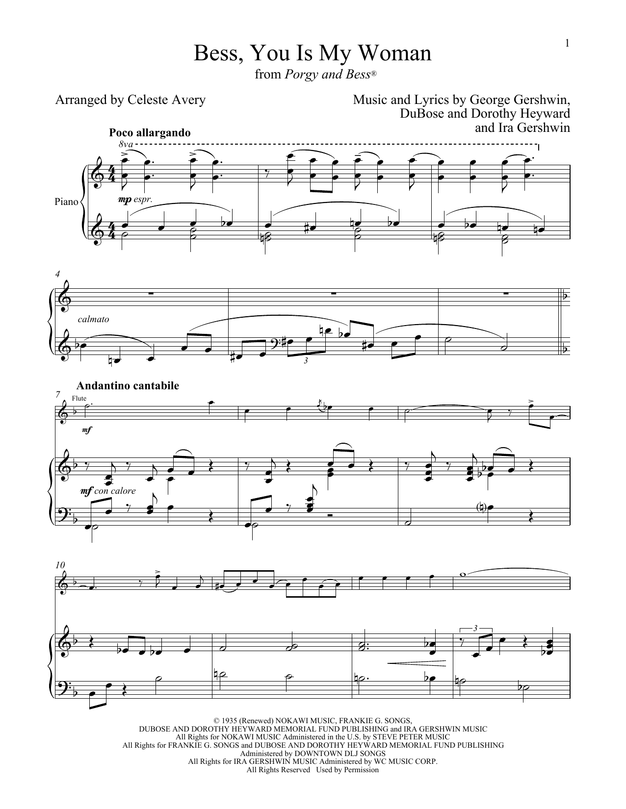 Produktgalerie: Seite 1 von 1 Bess, You Is My Woman (from Porgy and Bess), George Gershwin & Ira Gershwin