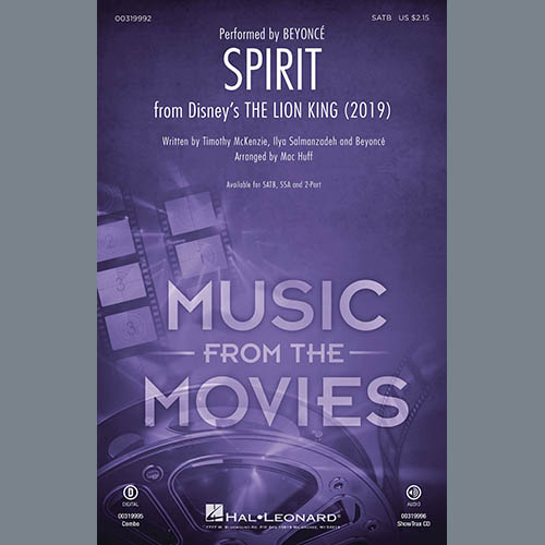 Product picture to: Spirit (from The Lion King 2019) (arr. Mac Huff)