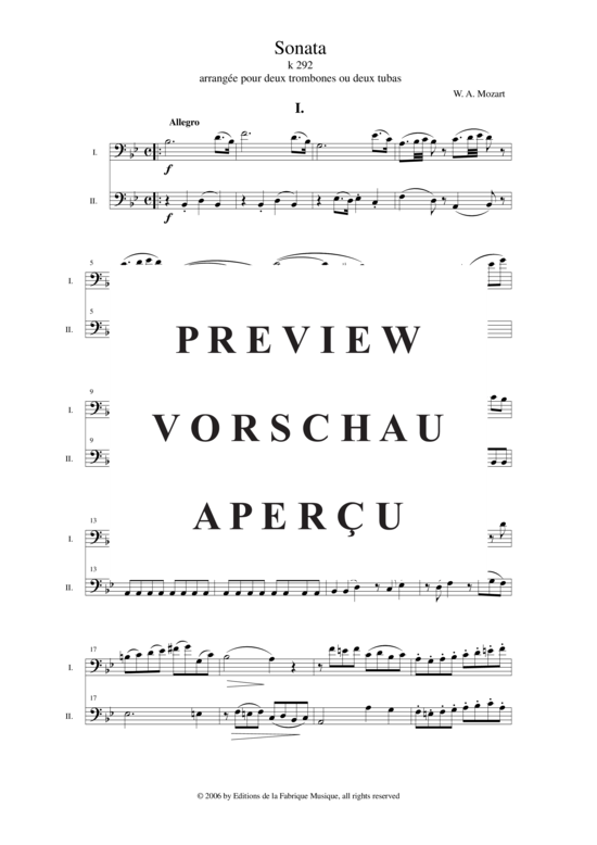 Product gallery: Page 3 of 21 Sonate K 292 , , (Trombone duet)