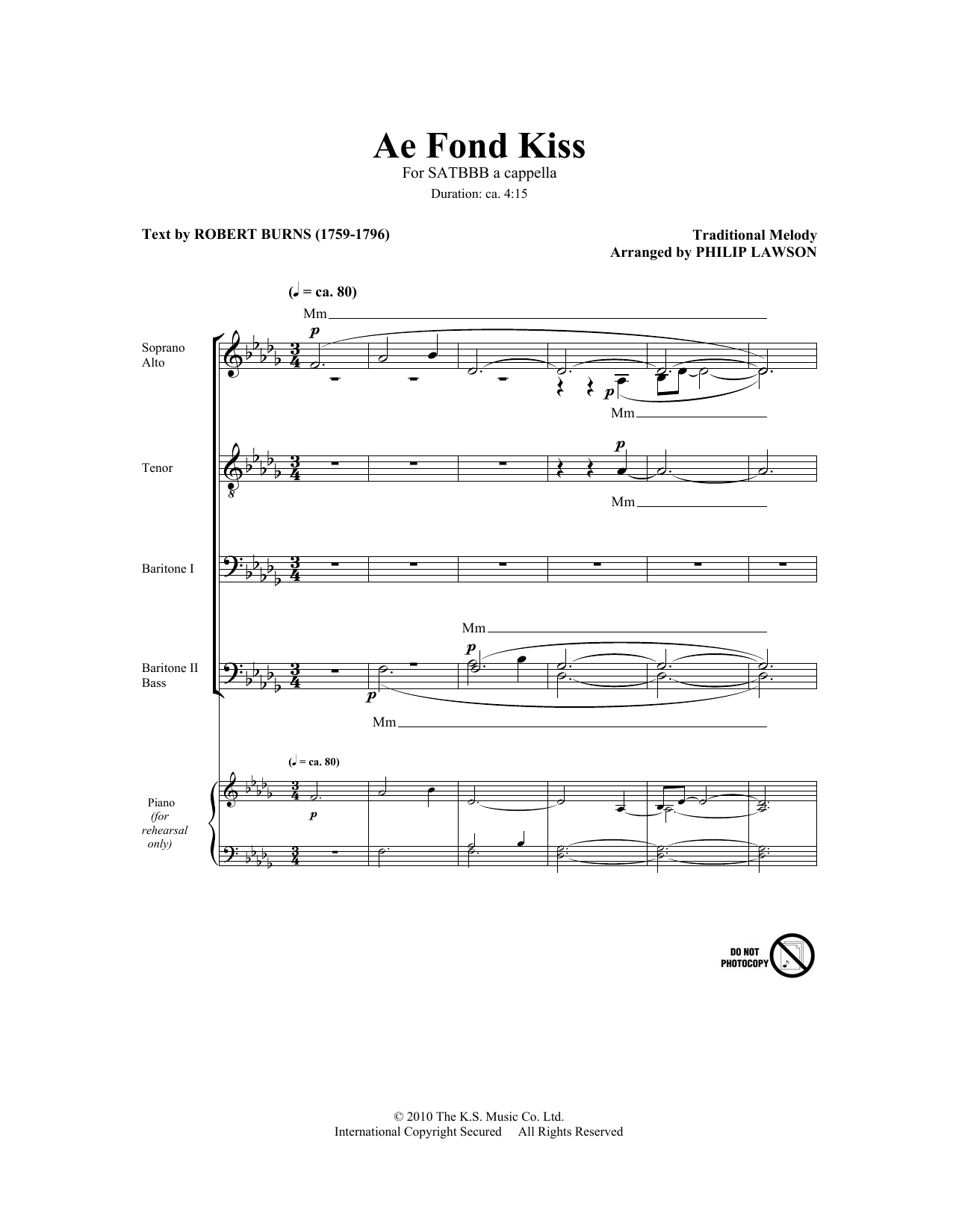 Product picture to: Ae Fond Kiss