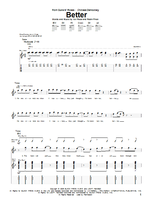Produktgalerie: Seite 1 von 1 Better, Guns N' Roses, Gitarre