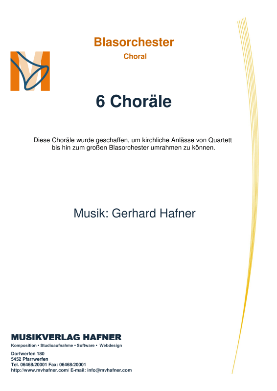 Product picture to: 6 ChoräleGerhard Hafner