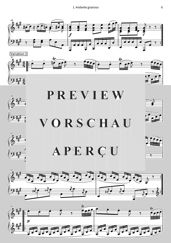 Produktgalerie: Seite 8 von 11 Piano Sonata No. 11, K. 331, , Klavier Solo