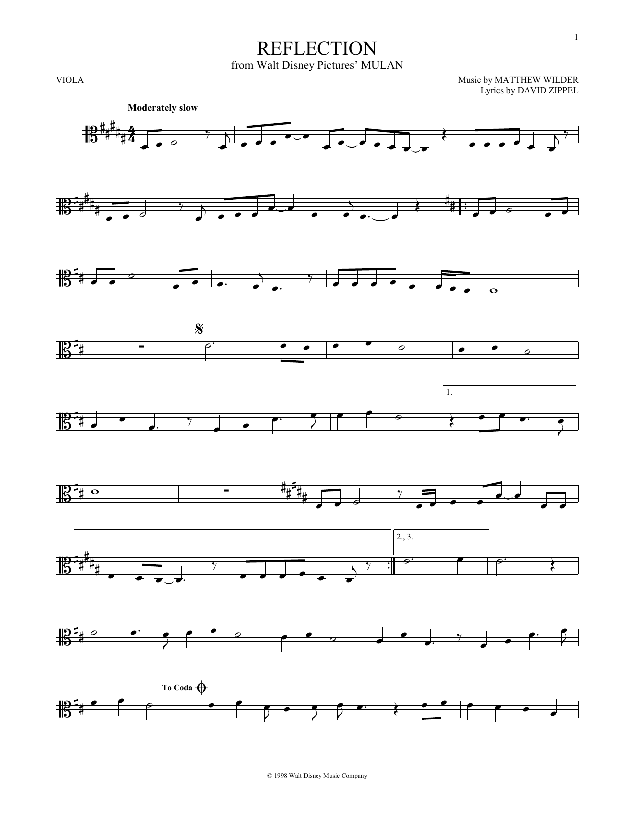 Product gallery: Page 1 of 1 Reflection (Pop Version) (from Mulan), Christina Aguilera