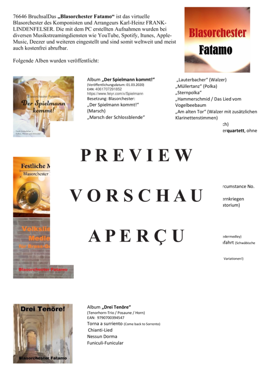 Produktgalerie: Seite 3 von 21 Am alten Tor , , (Blechbläserquintett, Klarinetten +Schlagzeug)